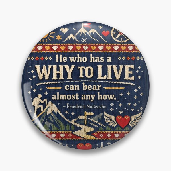 Item preview, Friedrich Nietzsche Why to Live Knitting Pattern Design designed and sold by Mauswohn.
