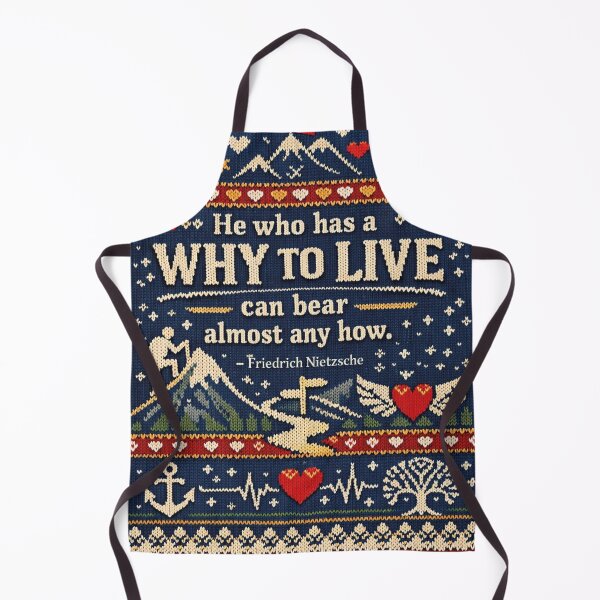 Item preview, Friedrich Nietzsche Why to Live Knitting Pattern Design designed and sold by Mauswohn.