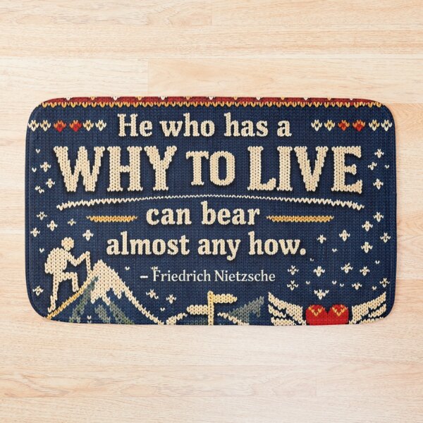 Item preview, Friedrich Nietzsche Why to Live Knitting Pattern Design designed and sold by Mauswohn.
