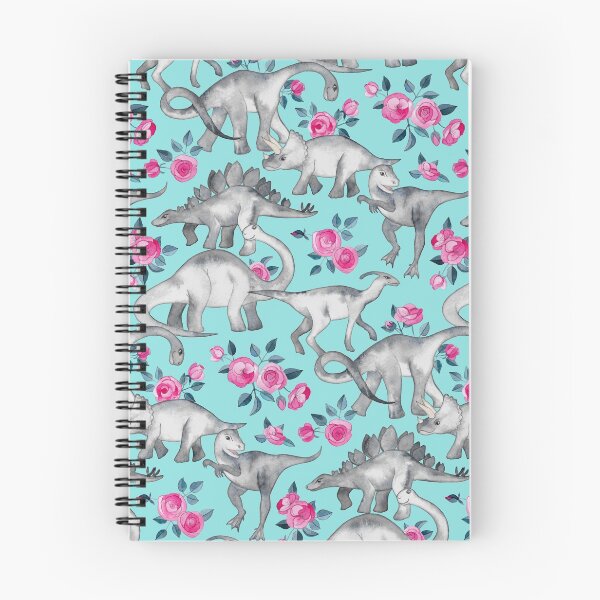 Item preview, Dinosaurs and Roses – turquoise blue  designed and sold by micklyn.