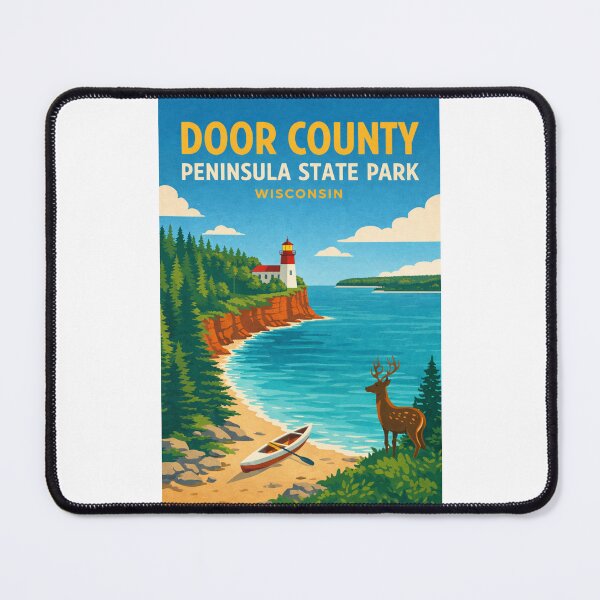 Item preview, Door County Peninsula State Park Wisconsin Lake Michigan Shoreline designed and sold by Places On Earth.