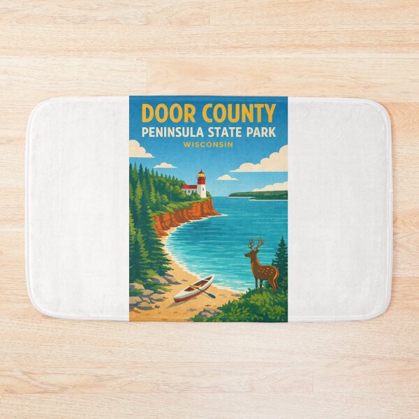 Item preview, Door County Peninsula State Park Wisconsin Lake Michigan Shoreline designed and sold by Places On Earth.