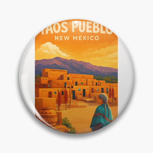 Item preview, Taos Pueblo New Mexico Sangre de Cristo Mountains Historic Adobe Village designed and sold by Places On Earth.