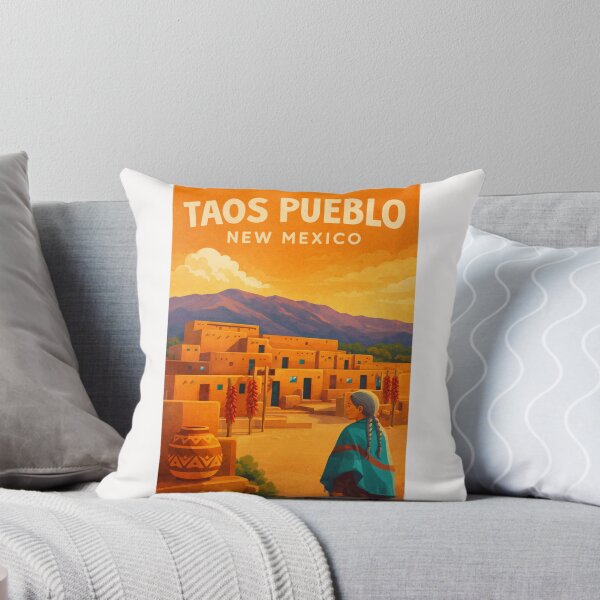 Item preview, Taos Pueblo New Mexico Sangre de Cristo Mountains Historic Adobe Village designed and sold by Places On Earth.