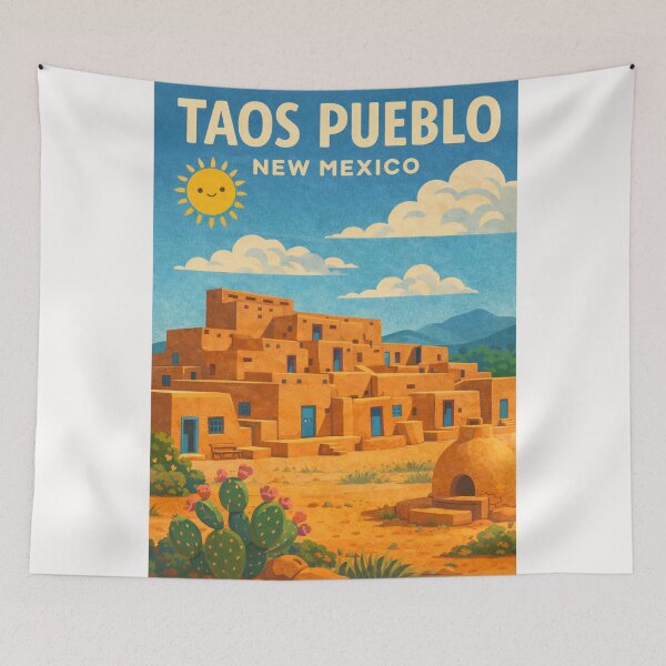 Item preview, Taos Pueblo New Mexico Adobe Architecture Sangre de Cristo Mountains designed and sold by Places On Earth.
