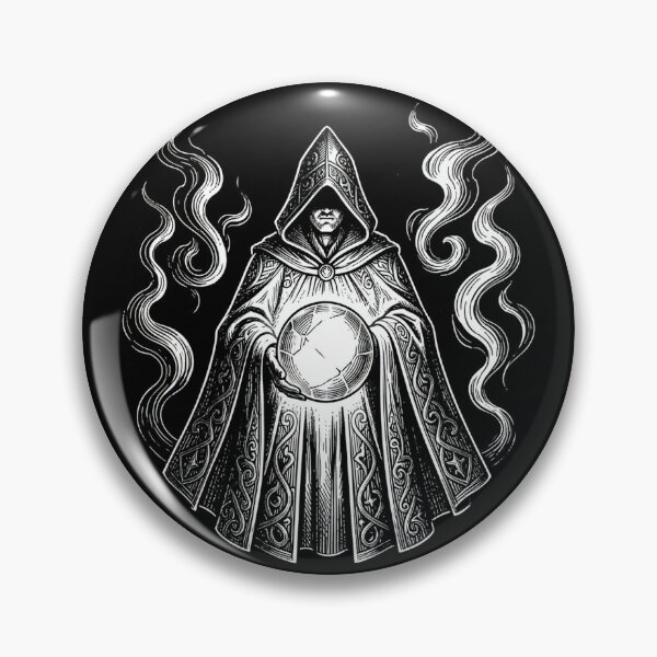 Item preview, Arcane Seer – Mystic Wizard with Crystal Orb designed and sold by myforestfog.