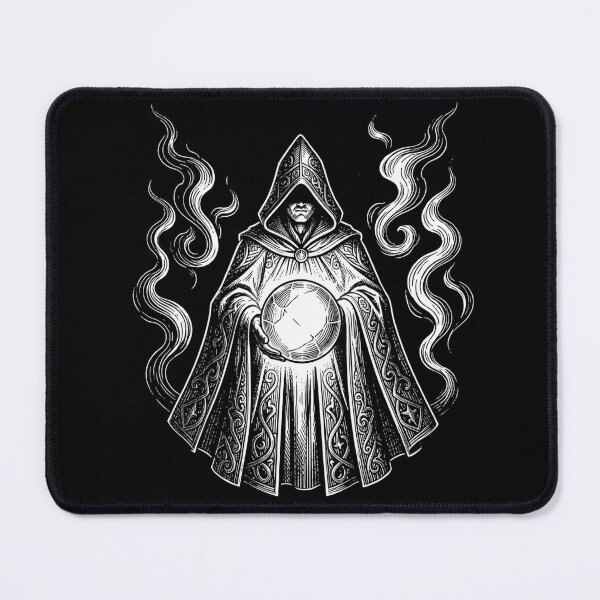 Item preview, Arcane Seer – Mystic Wizard with Crystal Orb designed and sold by myforestfog.