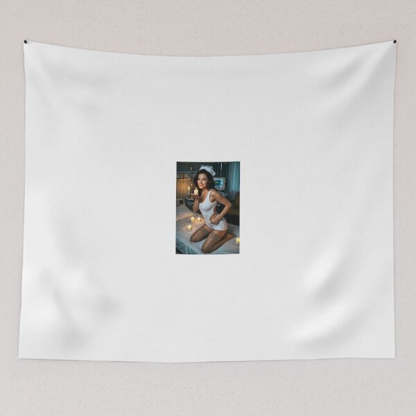 Item preview, Brunette Nurse in White Bodysuit by Candle Light designed and sold by CathryneDelamort.
