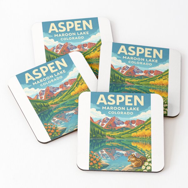 Item preview, Aspen Maroon Lake Colorado Maroon Bells Elk Mountains Reflection designed and sold by Places On Earth.