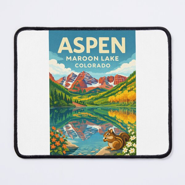 Item preview, Aspen Maroon Lake Colorado Maroon Bells Elk Mountains Reflection designed and sold by Places On Earth.