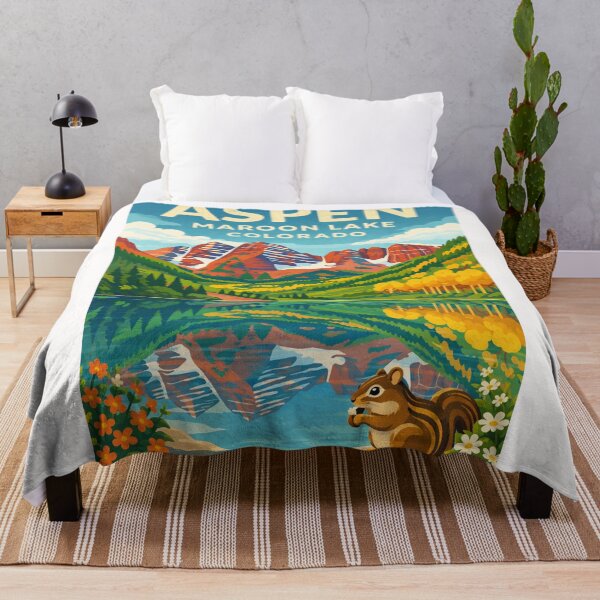 Item preview, Aspen Maroon Lake Colorado Maroon Bells Elk Mountains Reflection designed and sold by Places On Earth.