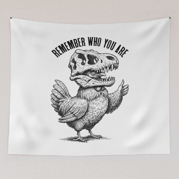 Item preview, Chicken Dinosaur Skull Remember Who You Are Paleontology designed and sold by GrandeDuc.