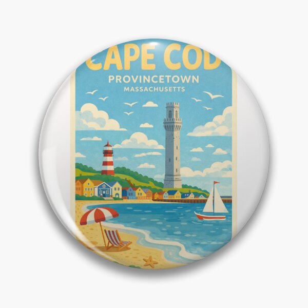 Item preview, Cape Cod Provincetown Massachusetts Pilgrim Monument Coastal New England designed and sold by Places On Earth.
