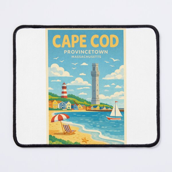 Item preview, Cape Cod Provincetown Massachusetts Pilgrim Monument Coastal New England designed and sold by Places On Earth.