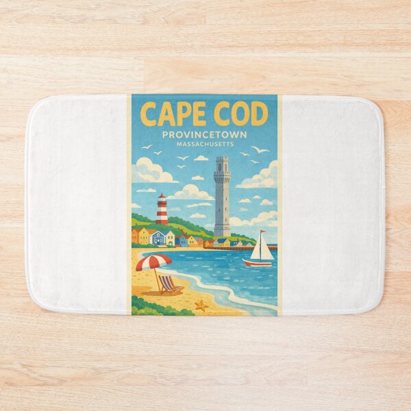 Item preview, Cape Cod Provincetown Massachusetts Pilgrim Monument Coastal New England designed and sold by Places On Earth.
