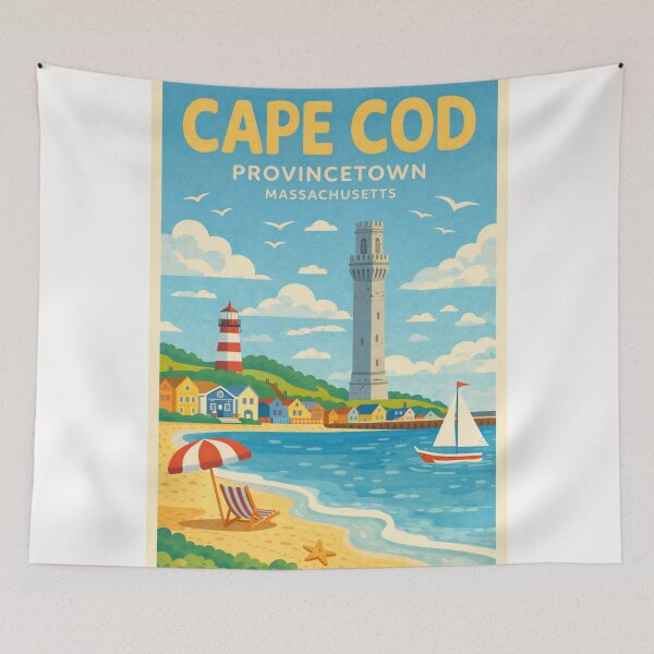 Item preview, Cape Cod Provincetown Massachusetts Pilgrim Monument Coastal New England designed and sold by Places On Earth.
