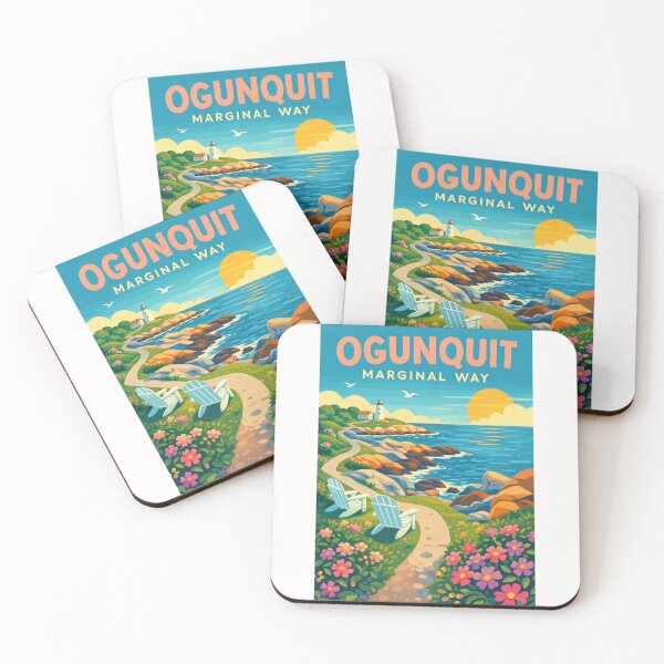 Item preview, Ogunquit Marginal Way Maine Atlantic Coast and Perkins Cove Scenic Cliffs designed and sold by Places On Earth.