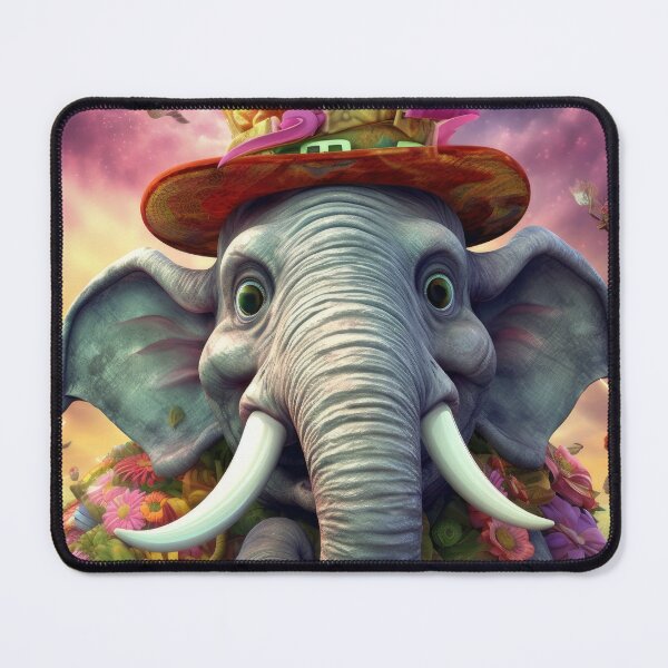 Item preview, Floral Elephant Portrait designed and sold by Sillytoe.