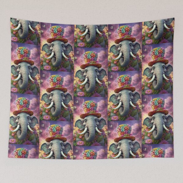 Item preview, Floral Elephant Portrait designed and sold by Sillytoe.