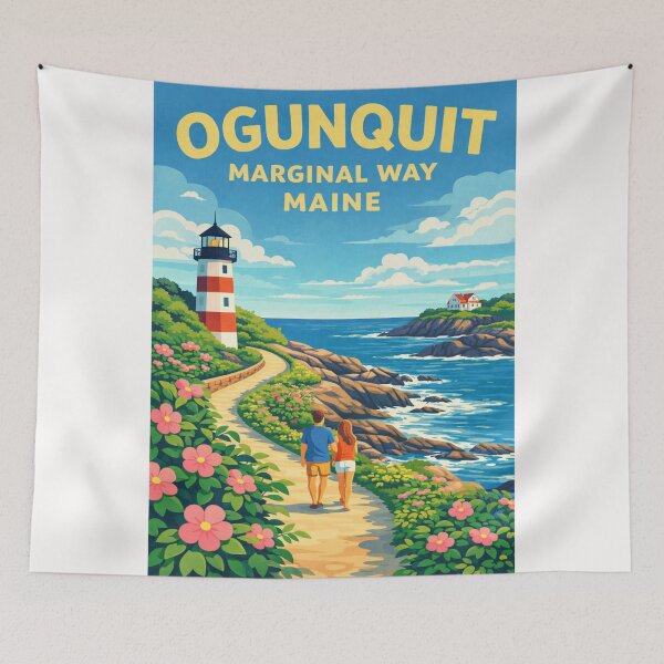 Item preview, Ogunquit Marginal Way in Maine, USA designed and sold by Places On Earth.
