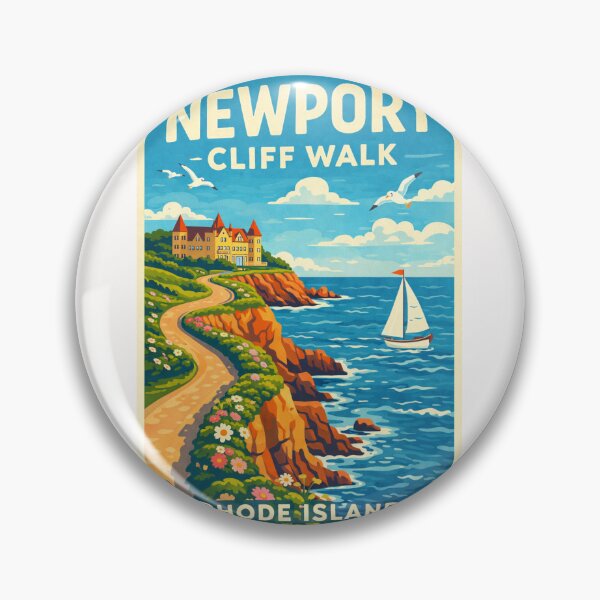 Artikelvorschau, Newport Cliff Walk, Rhode Island: Villen aus dem Gilded Age und Blick auf den Atlantik entworfen und verkauft von Places On Earth.