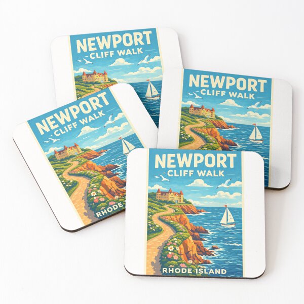Item preview, Newport Cliff Walk Rhode Island Gilded Age Mansions and Atlantic Ocean Views designed and sold by Places On Earth.