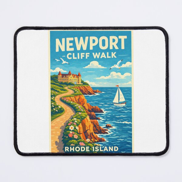 Item preview, Newport Cliff Walk Rhode Island Gilded Age Mansions and Atlantic Ocean Views designed and sold by Places On Earth.