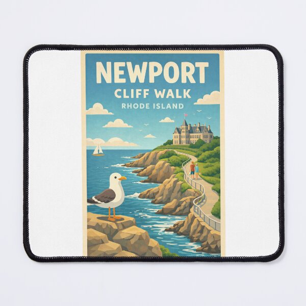 Item preview, Newport Cliff Walk in Rhode Island, USA designed and sold by Places On Earth.
