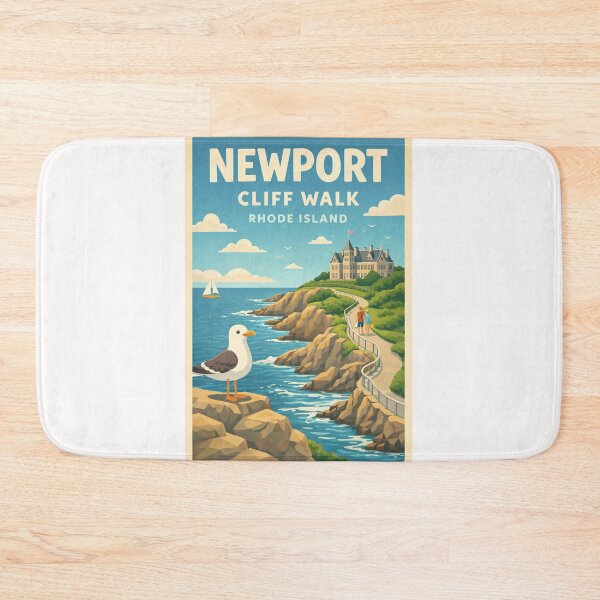 Item preview, Newport Cliff Walk in Rhode Island, USA designed and sold by Places On Earth.