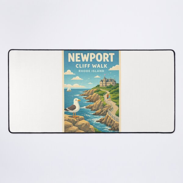 Item preview, Newport Cliff Walk in Rhode Island, USA designed and sold by Places On Earth.