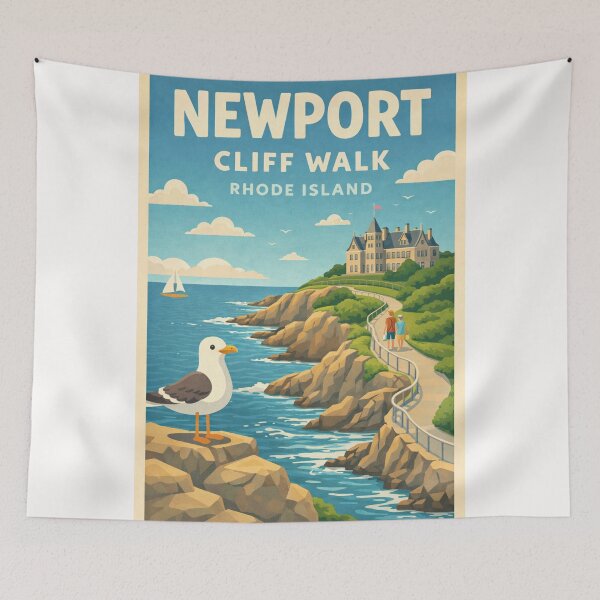 Item preview, Newport Cliff Walk in Rhode Island, USA designed and sold by Places On Earth.