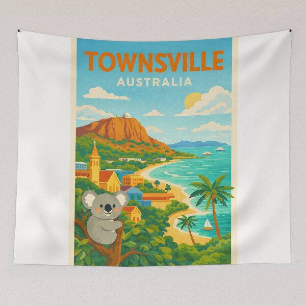 Item preview, Townsville Queensland Australia Castle Hill and Magnetic Island Coastline designed and sold by Places On Earth.
