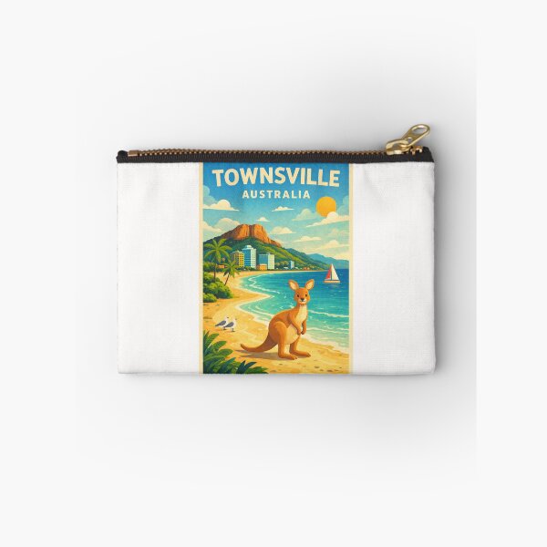 Item preview, Townsville Skyline in Queensland Australia with Kangaroo in the Beach designed and sold by Places On Earth.