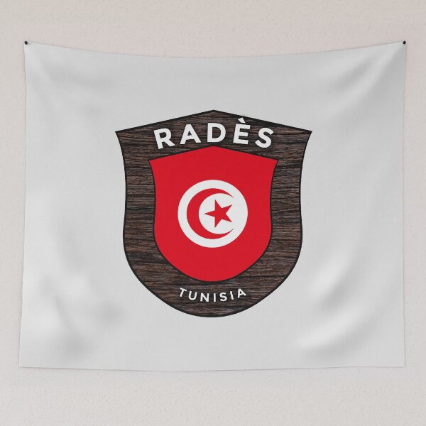 Item preview, Radès Tunisia | Flag Shield Travel Emblem designed and sold by World Designs.