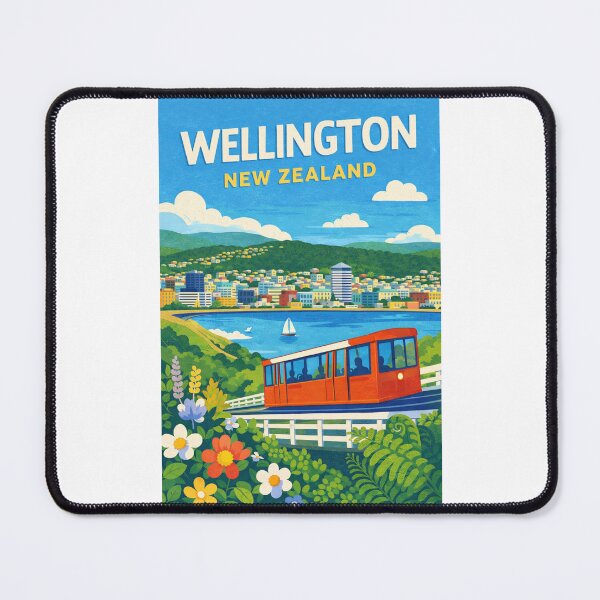 Item preview, Wellington New Zealand Wellington Cable Car and Wellington Harbour Skyline designed and sold by Places On Earth.