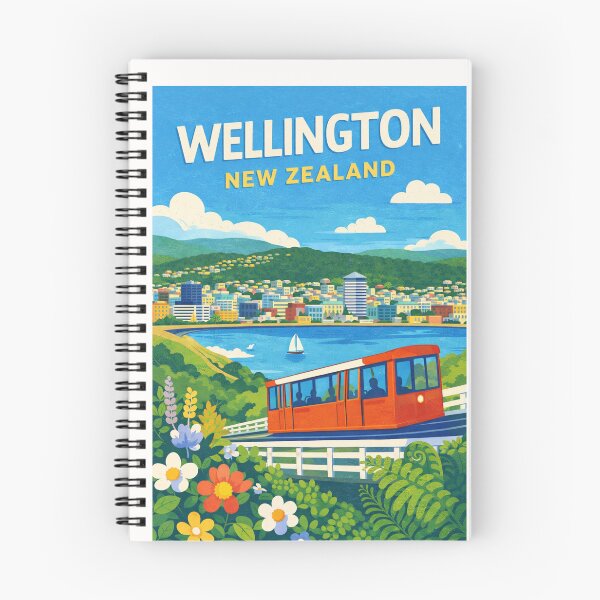 Item preview, Wellington New Zealand Wellington Cable Car and Wellington Harbour Skyline designed and sold by Places On Earth.
