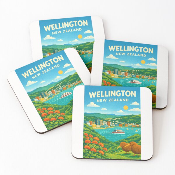 Item preview, Wellington Skyline, New Zealand with View of the Waterfront designed and sold by Places On Earth.