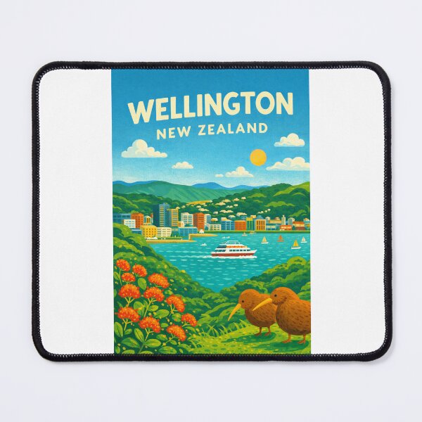 Item preview, Wellington Skyline, New Zealand with View of the Waterfront designed and sold by Places On Earth.
