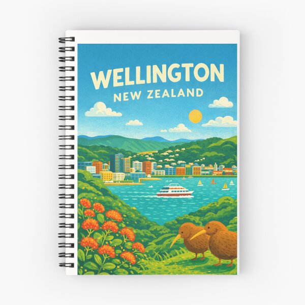 Item preview, Wellington Skyline, New Zealand with View of the Waterfront designed and sold by Places On Earth.