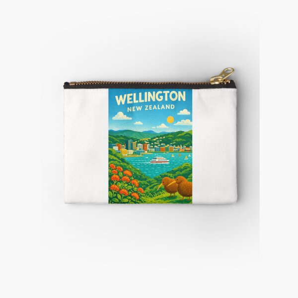 Item preview, Wellington Skyline, New Zealand with View of the Waterfront designed and sold by Places On Earth.