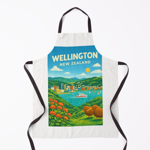 Item preview, Wellington Skyline, New Zealand with View of the Waterfront designed and sold by Places On Earth.