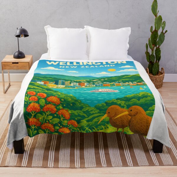 Item preview, Wellington Skyline, New Zealand with View of the Waterfront designed and sold by Places On Earth.