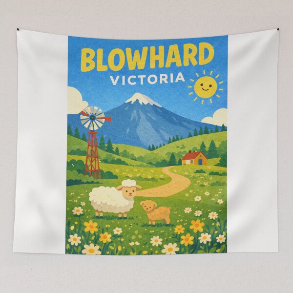 Item preview, Blowhard in Victoria, Australia Featuring Ballarat Goldfields Countryside designed and sold by Places On Earth.