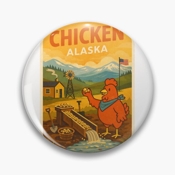 Item preview, Chicken in Alaska featuring Wrangell Mountains designed and sold by Places On Earth.