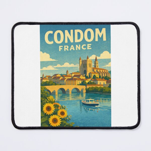 Item preview, Condom Gers France Cathédrale Saint Pierre and Baïse River in Gascony designed and sold by Places On Earth.