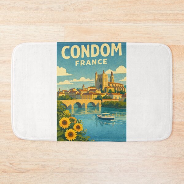 Item preview, Condom Gers France Cathédrale Saint Pierre and Baïse River in Gascony designed and sold by Places On Earth.
