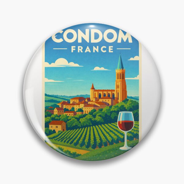 Item preview, Vineyards in Condom France Skyline designed and sold by Places On Earth.