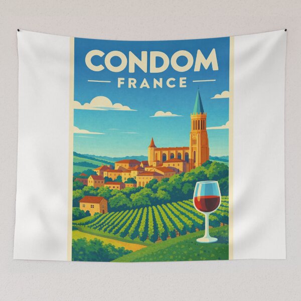 Item preview, Vineyards in Condom France Skyline designed and sold by Places On Earth.