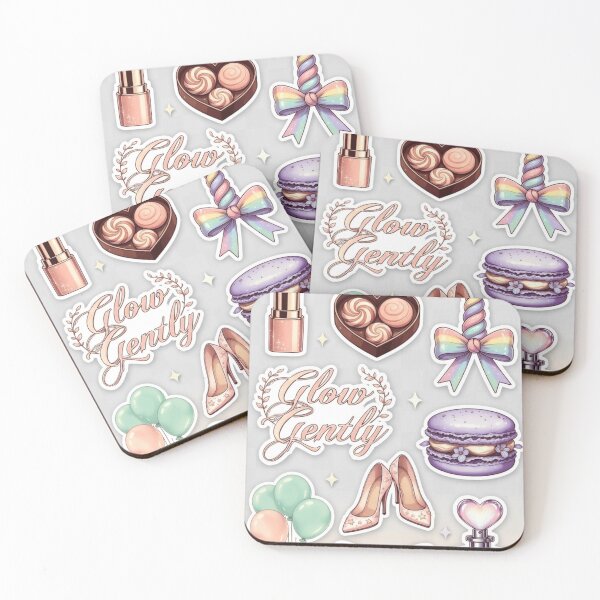 Item preview, Glow Gently Pastel Glam Sticker Set designed and sold by CoquetteLunaCo.