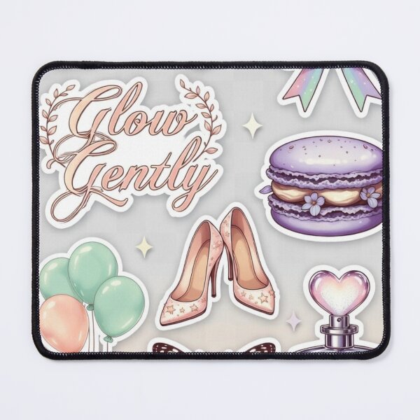 Item preview, Glow Gently Pastel Glam Sticker Set designed and sold by CoquetteLunaCo.